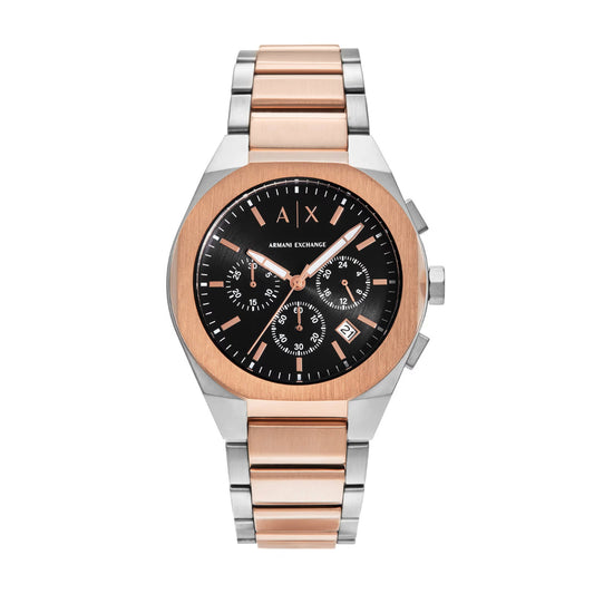 Armani Exchange Quartz Black Dial Chronograph Stainless Steel Men Watch AX4181
