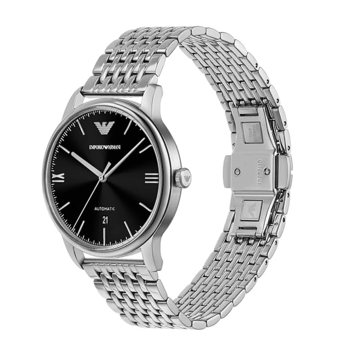 Emporio Armani Black Dial Automatic Watch for Men AR60081