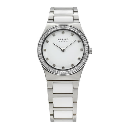 Bering Ceramic White Dial Analog Watch For Women 32430-754