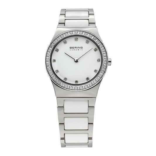 Bering Ceramic White Dial Analog Watch For Women 32430-754