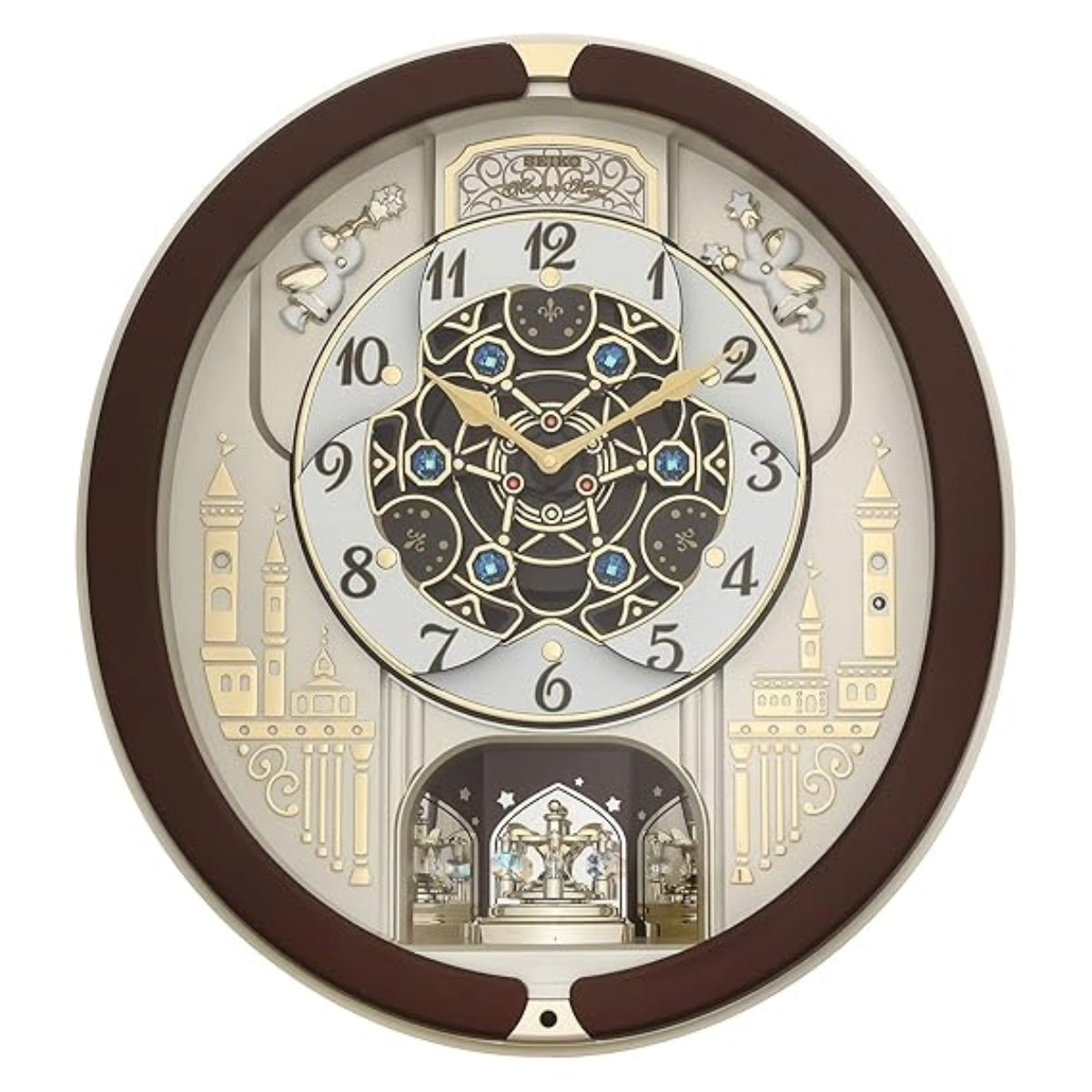 Seiko Wall Clock Melody in Motion Oval Plastic QXM291B