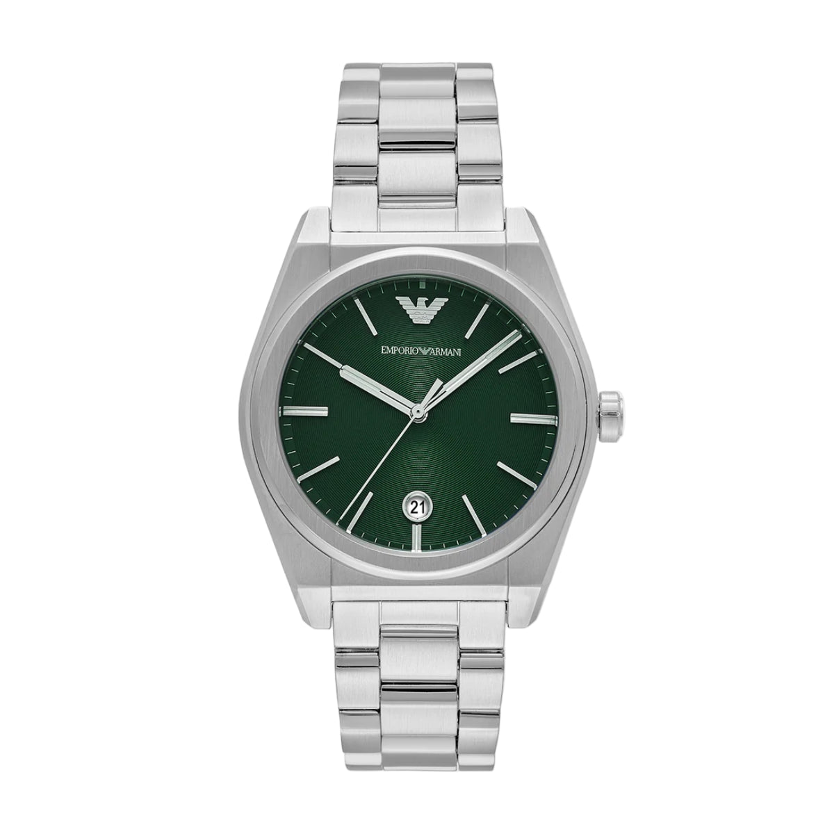 Emporio Armani Quartz Green Dial Analog Stainless Steel Men Watch AR11621