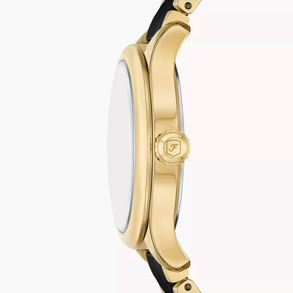 Fossil Gilmore Three-Hand With Date Black Dial Ceramic Women Watch CE1132