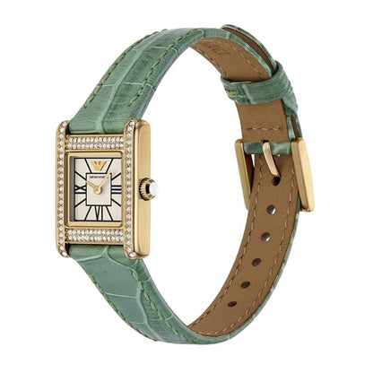 Emporio Armani Genni White Rectangular Dial Women Watch AR11661