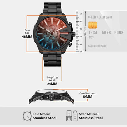 Diesel Mega Chief Slim Quartz Multicolor Dial Chronograph Men Watch DZ4689
