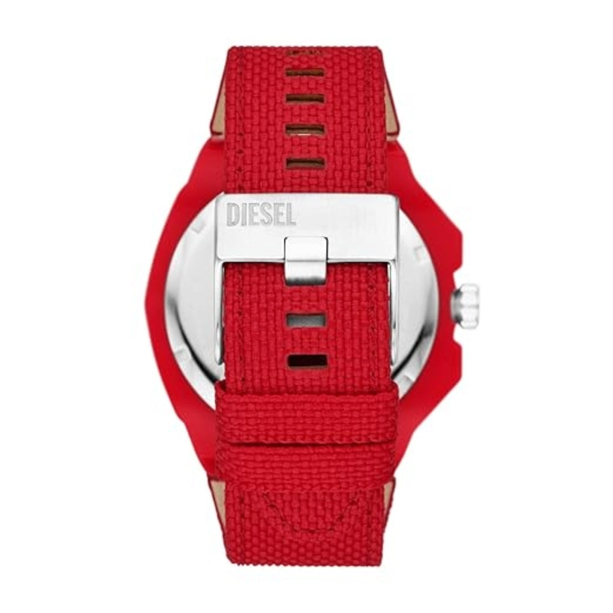Diesel Framed Ceramic Red Dial Round Analog Watch for Men DZ4621