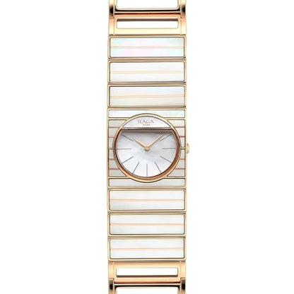 Titan Raga Power Pearls Quartz Analog Mother Of Pearl Dial Watch for Women 95234WM01