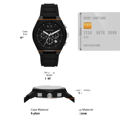 Armani Exchange Rafael Black Dial Chronograph Analog Men Watch AX4161