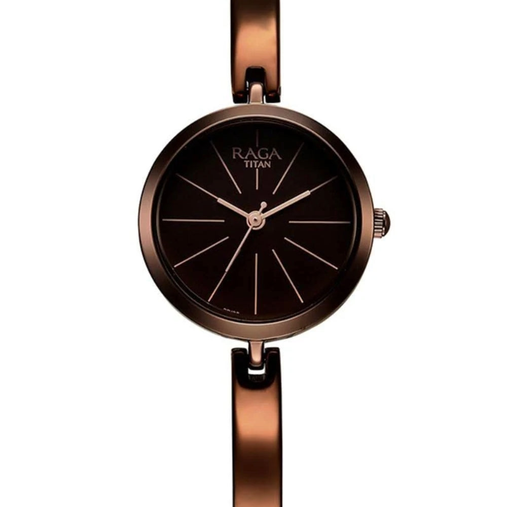 Titan Raga Viva Quartz Analog Brown Dial Watch for Women NS2606QM03