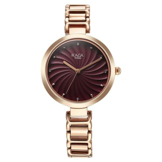 Titan Raga Memoirs Quartz Analog Burgundy Dial Women Watch 2752WM01
