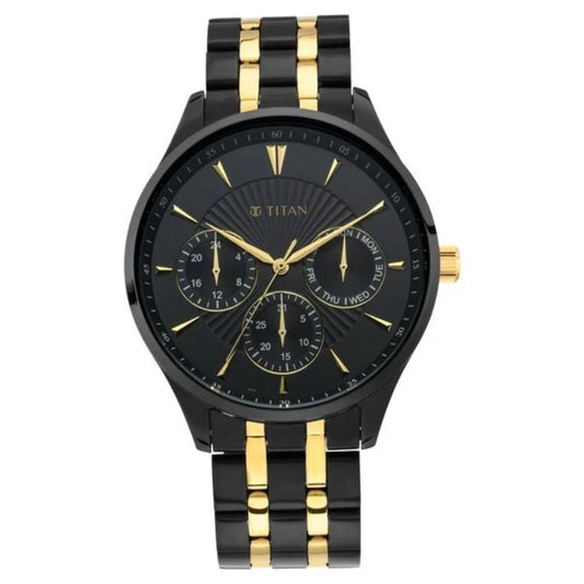 Titan Regalia Opulent Black Dial Multifunction Men Watch NR90127KM01
