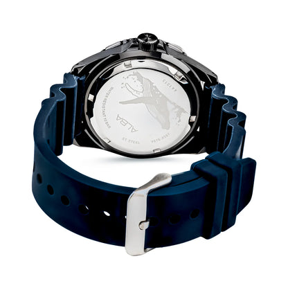 ALBA Black & Blue Whale Motif Automatic Men's Watch - AL4625X1