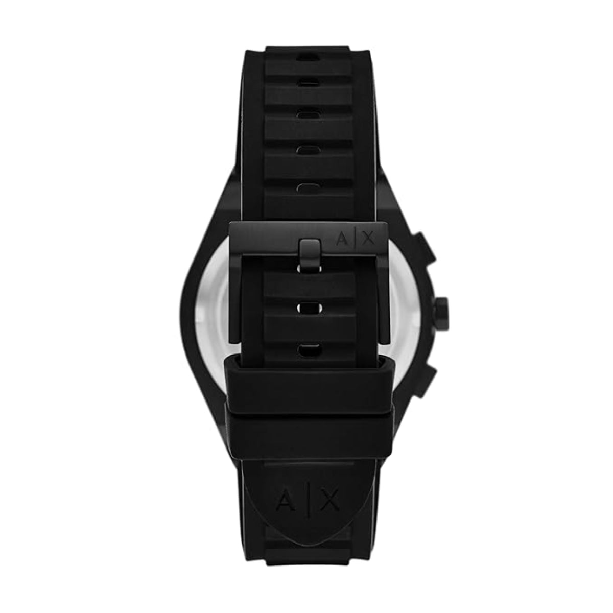 Black watch with visible brand logo on a white background