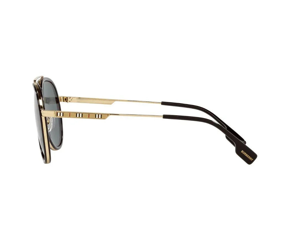 Burberry Men's Polarized Gold Oval Sunglasses BE3125-101781-59