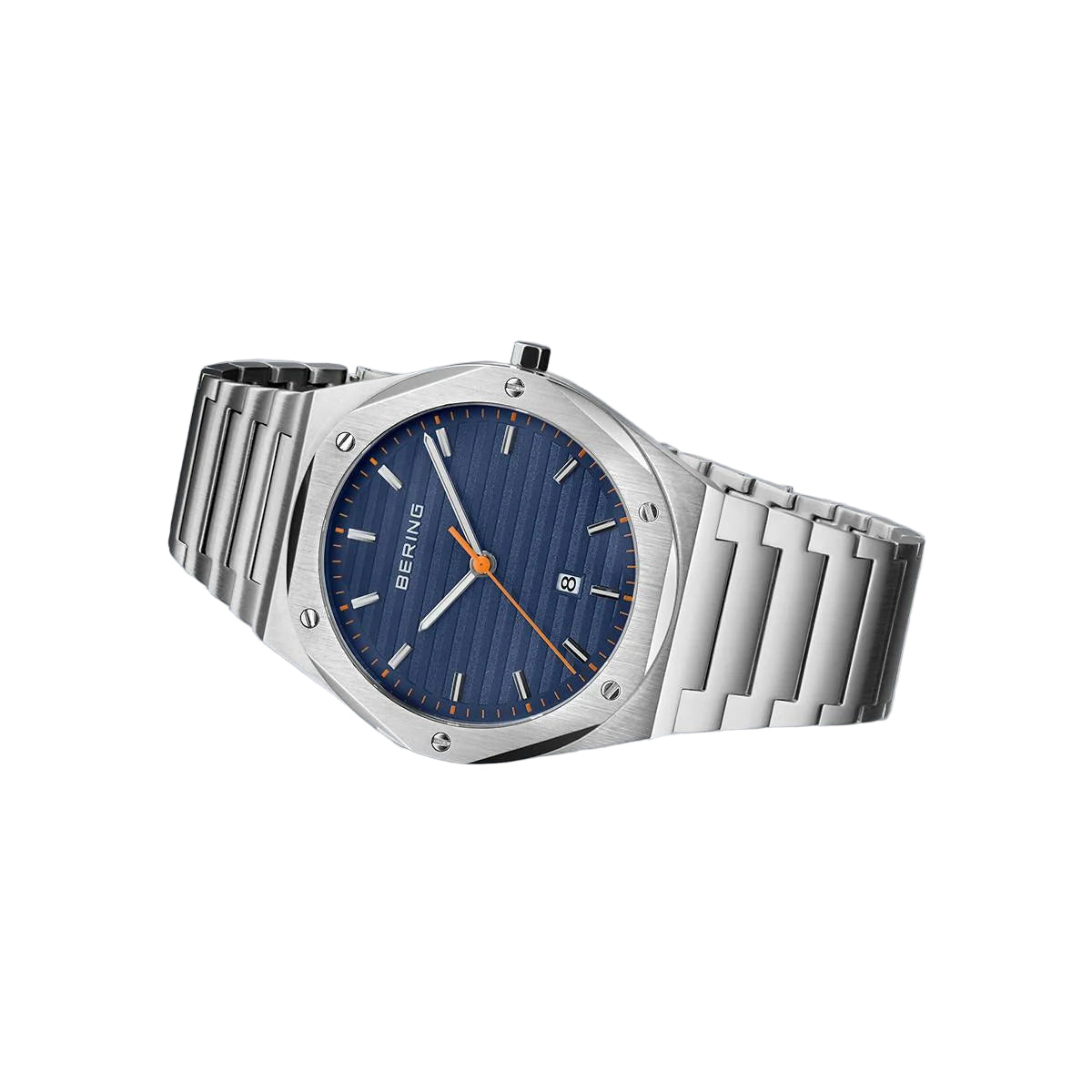 Bering Classic Blue Dial Analog Stainless Steel Men Watch 19742-707