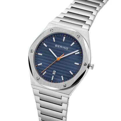 Bering Classic Blue Dial Analog Stainless Steel Men Watch 19742-707