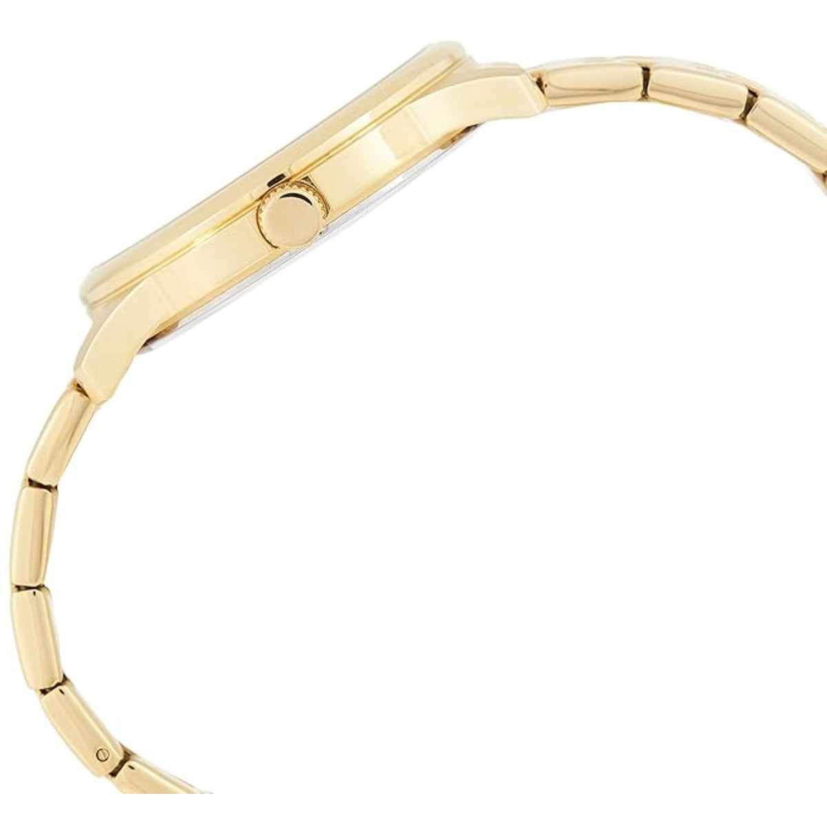 Gold bracelet on a white background