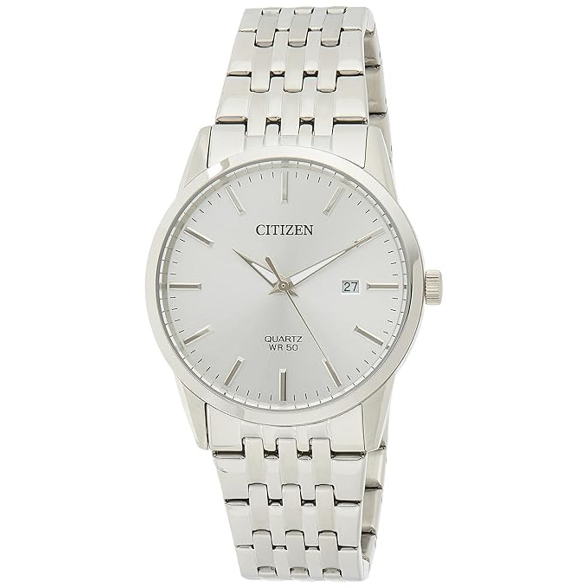 Citizen Quartz Silver Dial Analog Stainless Steel Men's Watch BI5000-87A