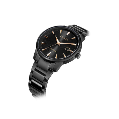 Black Citizen watch with a white background