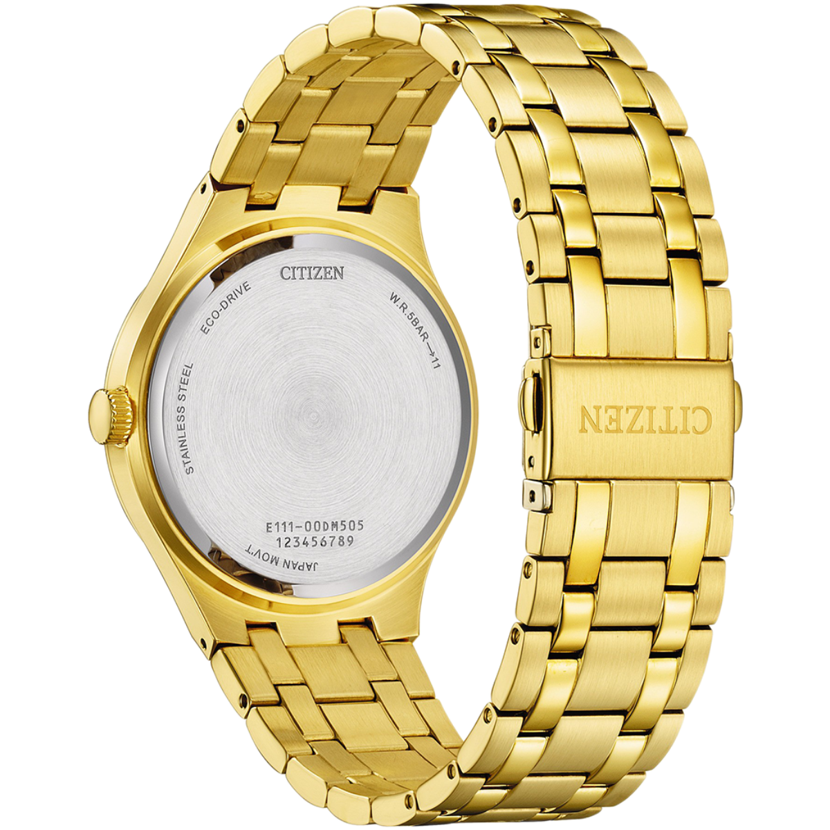 Gold Citizen watch on a white background