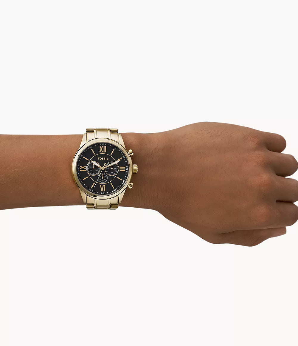 BQ2400SET Fossil | His and Her Chrono Gold-Tone St Steel Watch Set