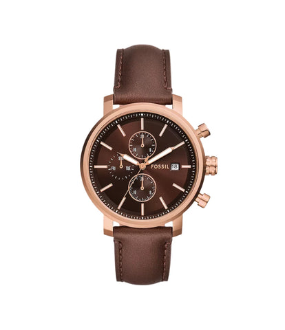 BQ2877 Fossil | Rhett Multifunction Brown Leather Watch (Men) - Buy Now at Sai Creations Watches