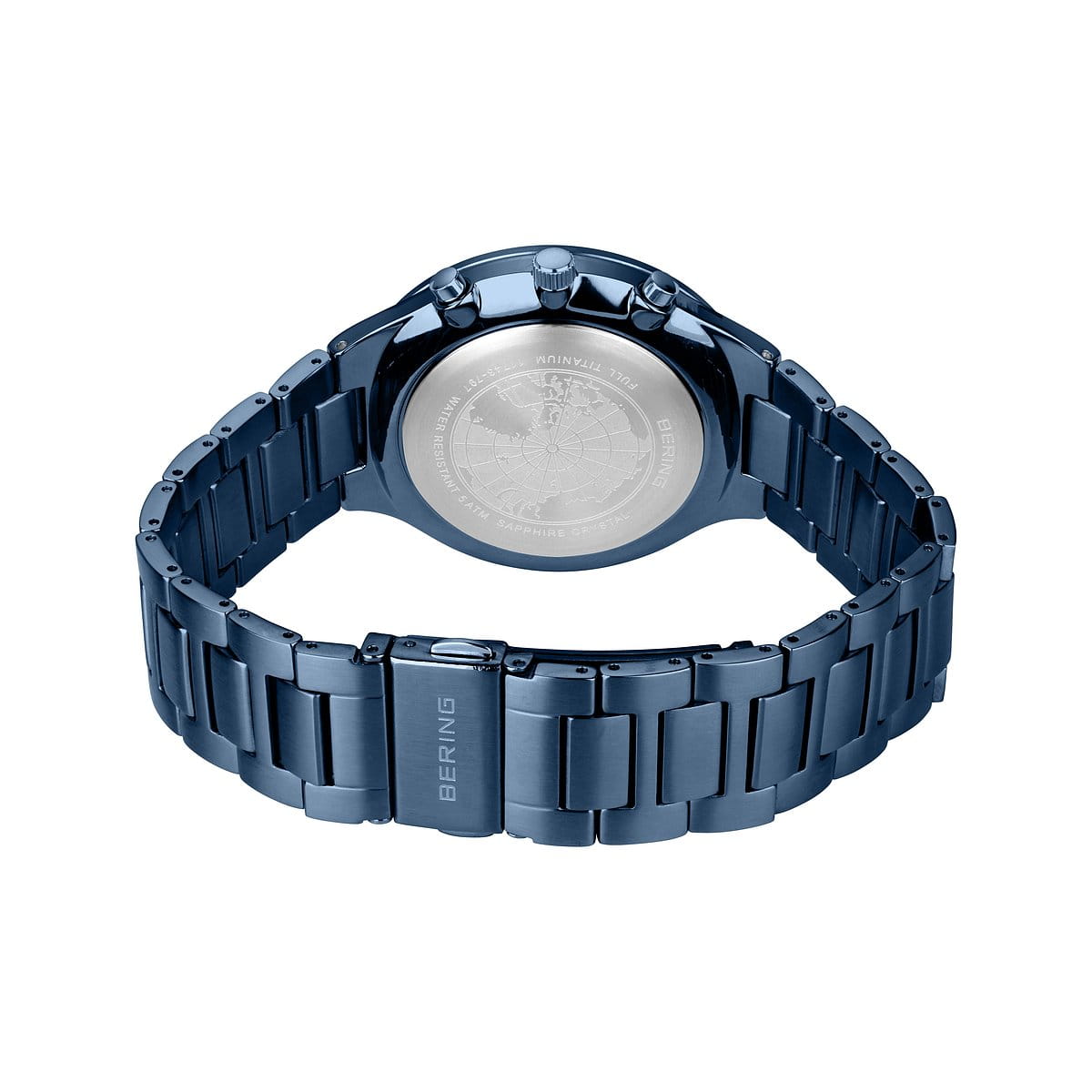 Bering Quartz Blue Dial Analog Chronograph Watch For Men 11743-797