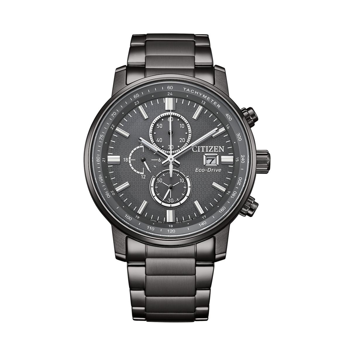 CITIZEN Eco-Drive Black Dial Analog Chronograph Men's Watch CA0847-88H