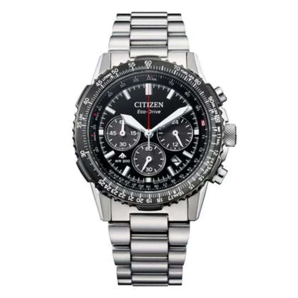CITIZEN Eco-Drive Black Dial Analog Chronograph Men's Watch CA4664-60E