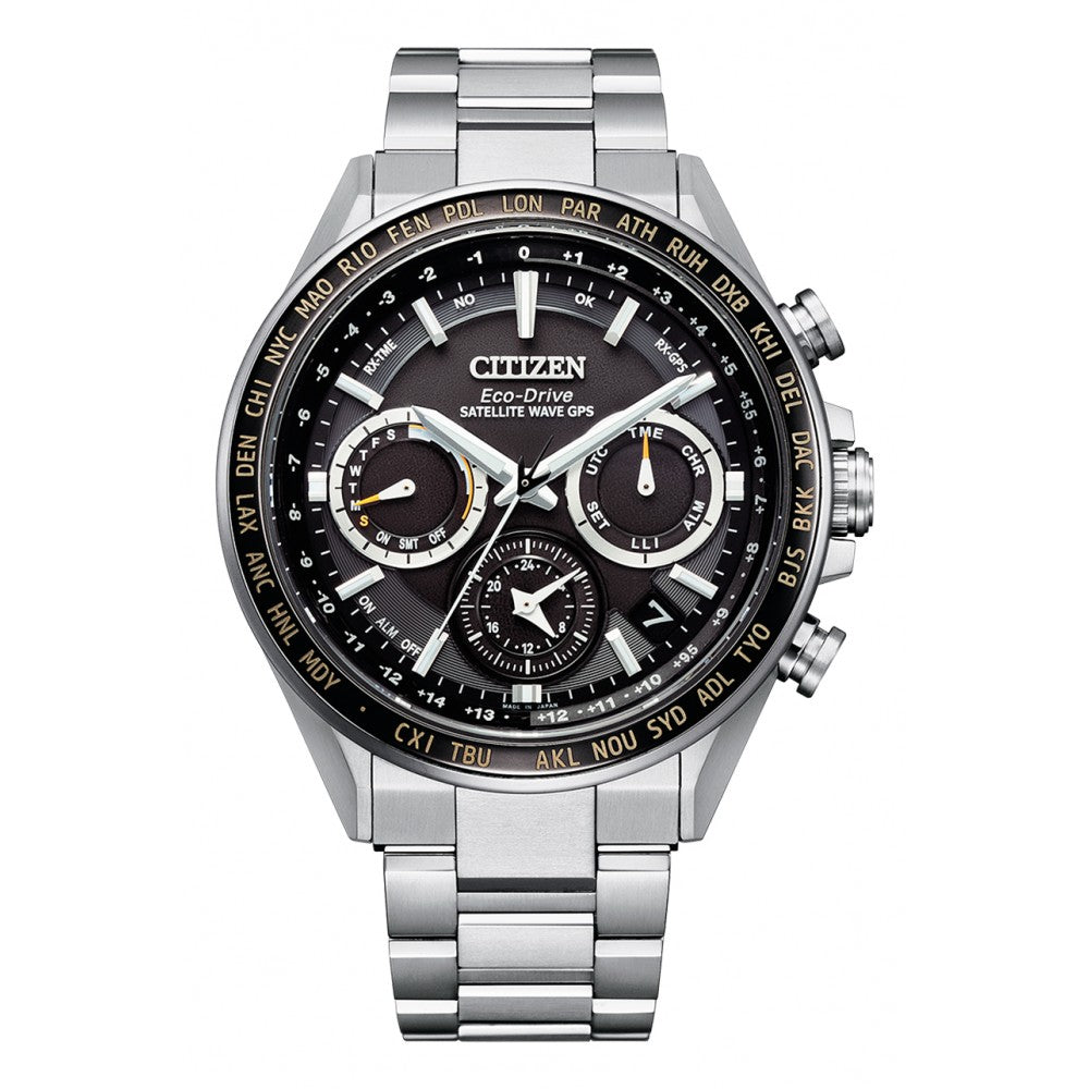 Citizen Eco-Drive Satellite Wave GPS Black Dial Men's Watch - CC4015-51E