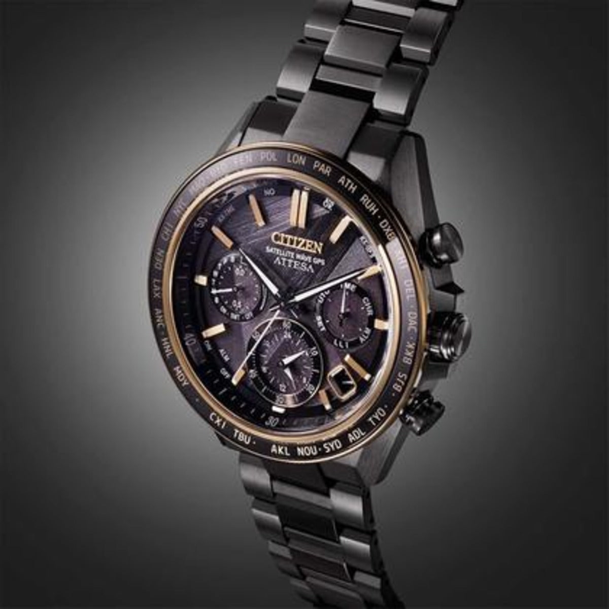 CITIZEN Black Eco-Drive 50th Anniversary Edition ATTES Men's Watch CC4078-51E