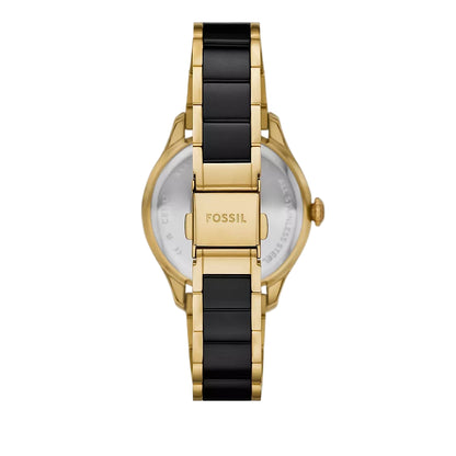 Fossil Gilmore Three-Hand With Date Black Dial Ceramic Women Watch CE1132