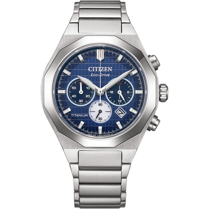 Citizen Blue Zenshin chronograph 60 Three-hand Men's Watch - CA4691-59L