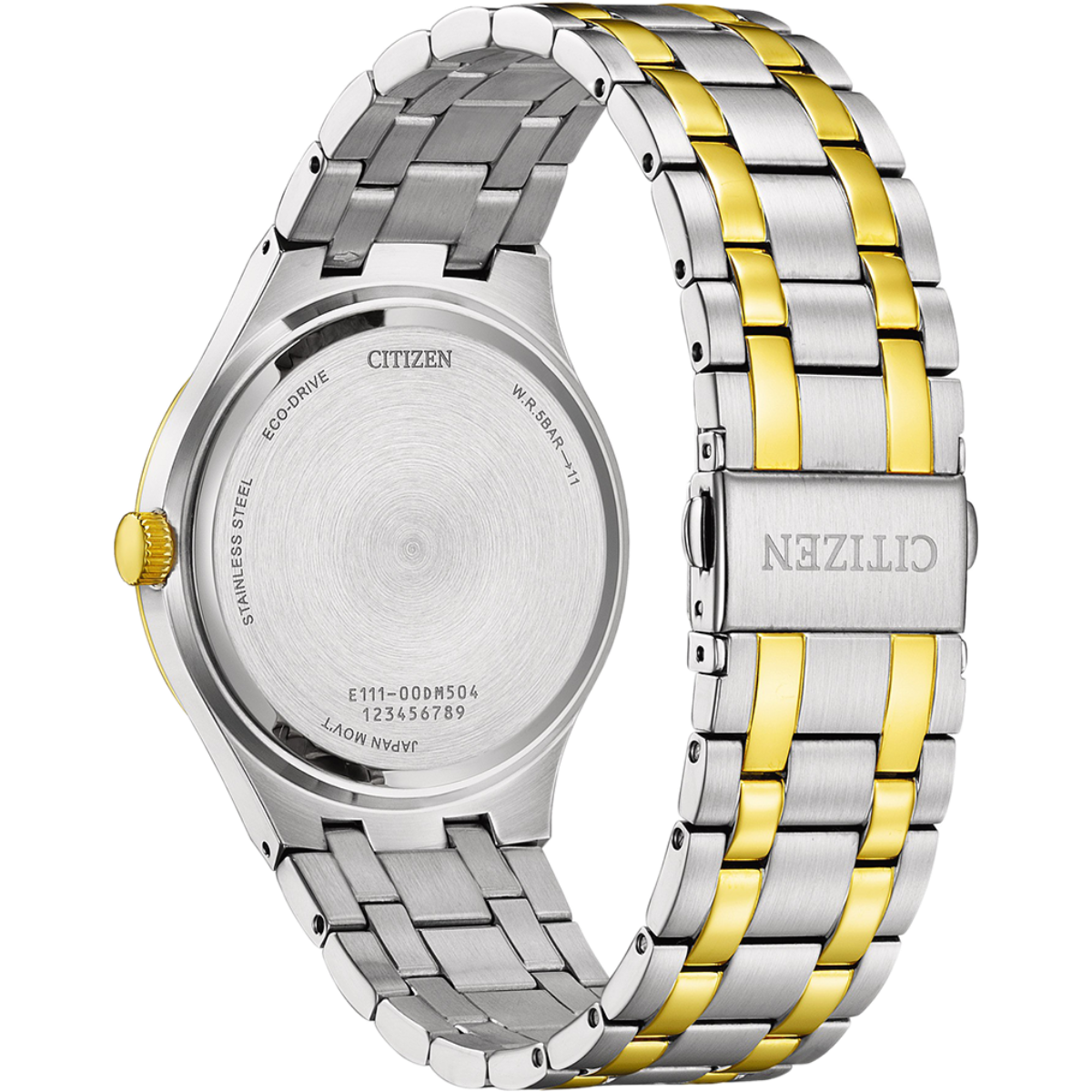 Two-tone silver and gold Citizen watch on a white background