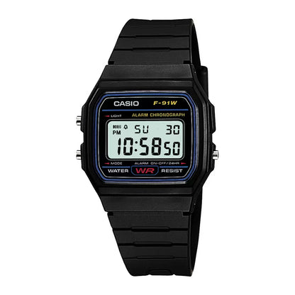 D002 Casio YOUTH F-91W-1Q  Black Digital Watch (Unisex)