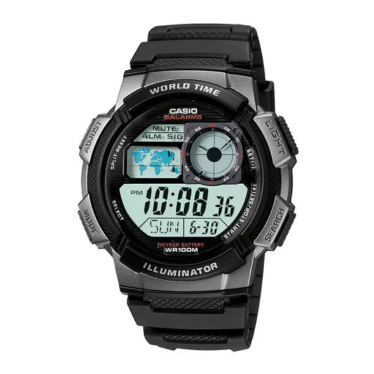 Casio YOUTH AE-1000W-1BVDF - D081 Black Digital - Unisex Watch