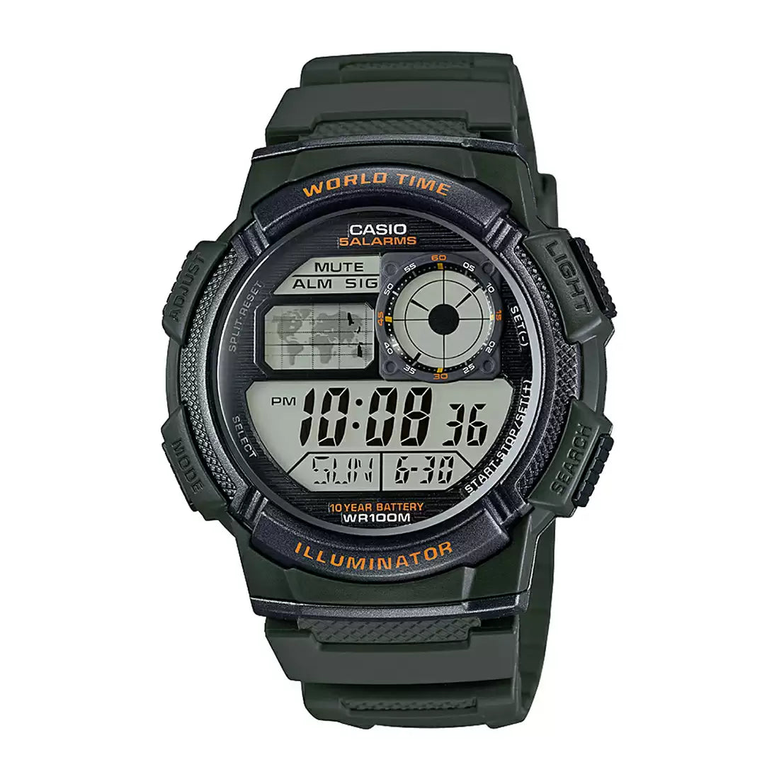 Casio YOUTH AE-1000W-3AVDF - D119 Green Digital - Unisex Watch
