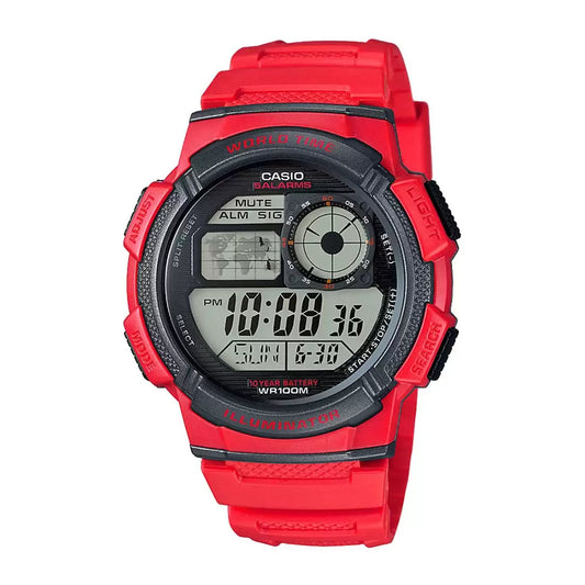 Casio YOUTH AE-1000W-4AVDF - D120 Red Digital - Unisex Watch