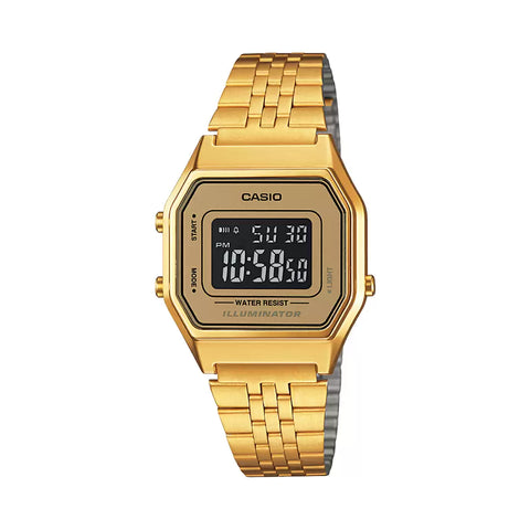 Casio VINTAGE COLLECTION LA680WGA-9BDF - D127 Gold Digital - Women's Watch - Buy Now at Sai Creations Watches