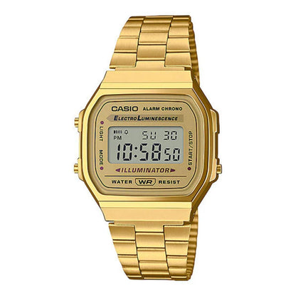 Casio Vintage A168WG-9W Gold Dial Digital Unisex Watch D169