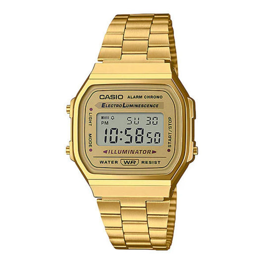Casio Vintage A168WG-9W Gold Dial Digital Unisex Watch D169