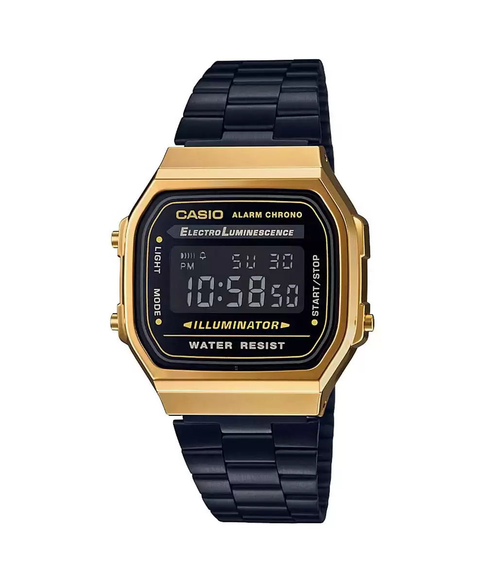 Casio VINTAGE COLLECTION A168WEGB-1BDF - D148 Black Digital - Unisex Watch