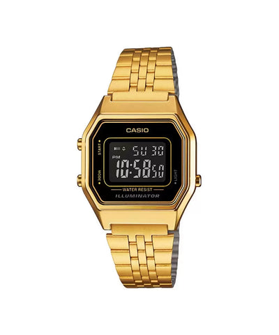 Casio VINTAGE COLLECTION LA680WGA-1BDF - D205 Gold Digital - Women's Watch - Buy Now at Sai Creations Watches