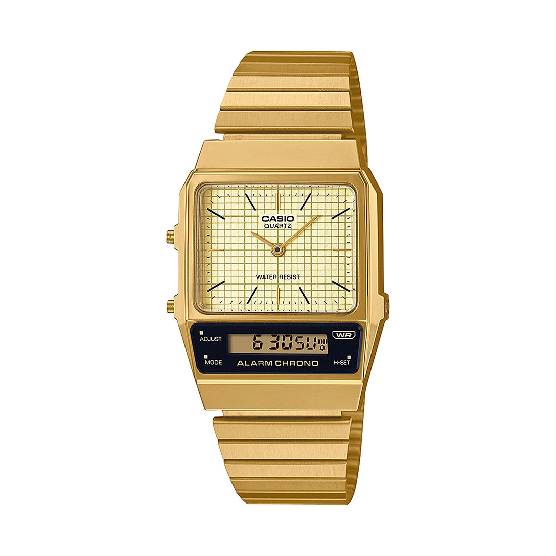 Casio VINTAGE COLLECTION AQ-800EG-9ADF - D282 Gold Vintage Combination Watch