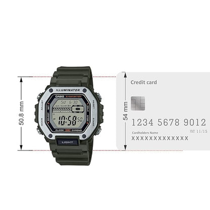 Casio YOUTH MWD-110H-3AVDF - D301 Green Digital Unisex Watch