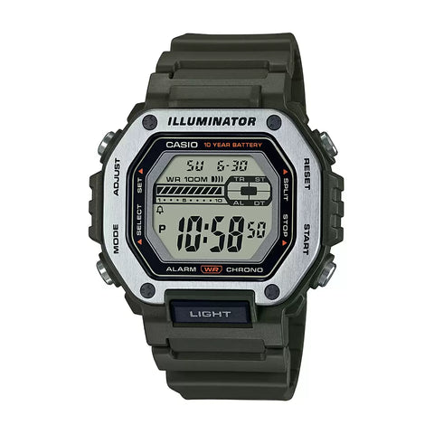 Casio YOUTH MWD-110H-3AVDF - D301 Green Digital Unisex Watch - Buy Now at Sai Creations Watches