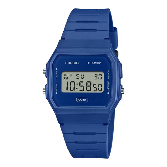 CASIO YOUTH F-91WB-2A1DF Blue Digital Watch - D371