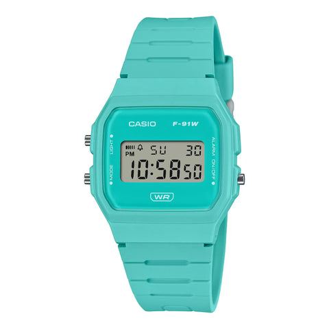 CASIO YOUTH F-91WB-2A2DF SkyBlue Digital Watch - D376 - Buy Now at Sai Creations Watches