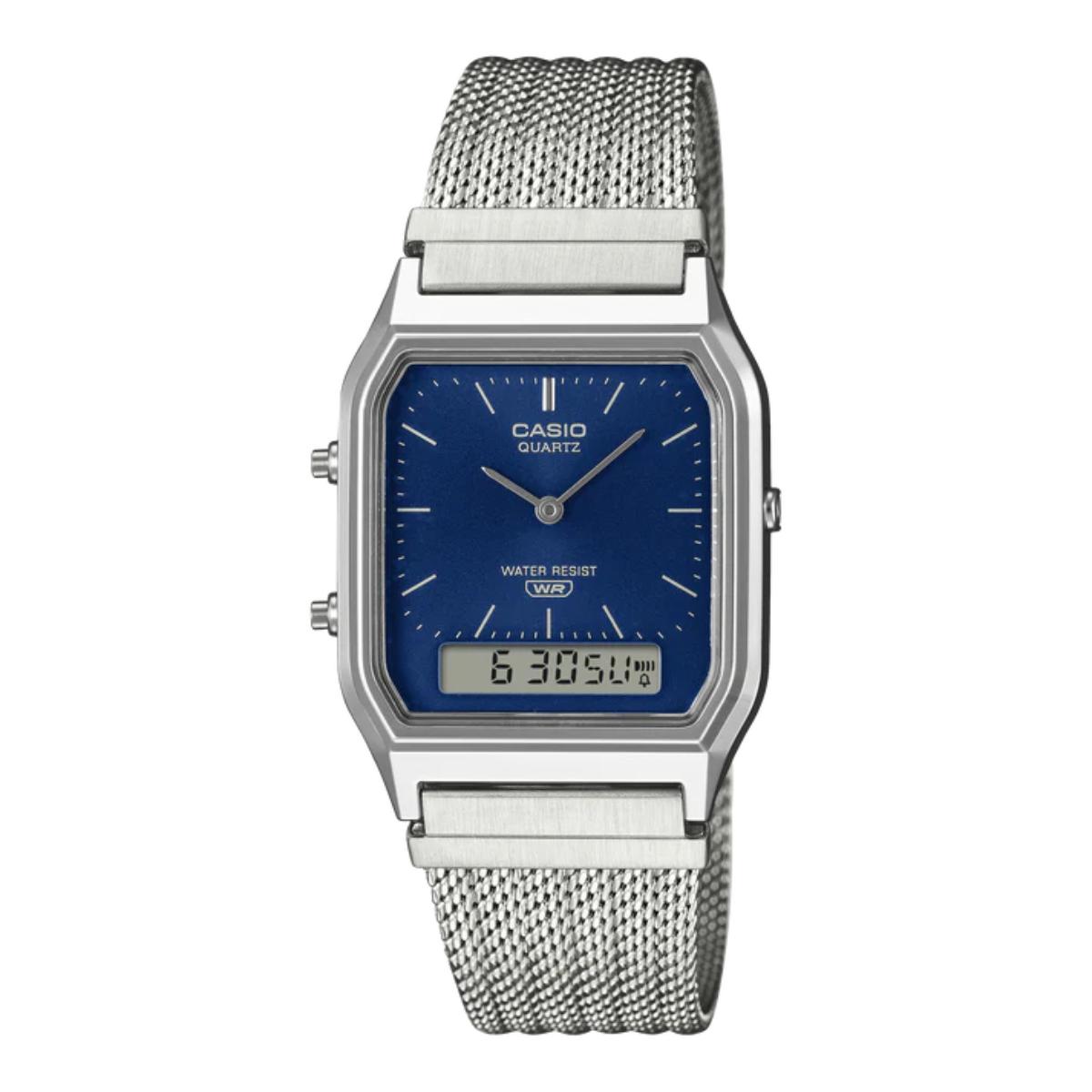 Casio Vintage AQ-230EM-2A Analog-Digital Unisex Watch D417