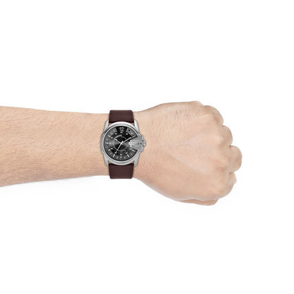 DZ1206 Diesel | Leather Analog Black Dial Men Watch